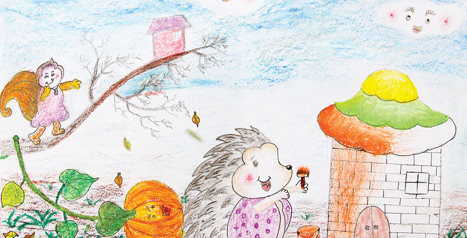 雅安地震災區(qū)孩子們的畫作