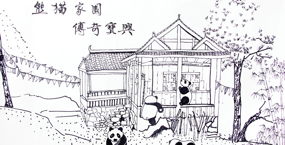 雅安地震災區(qū)孩子們的畫作