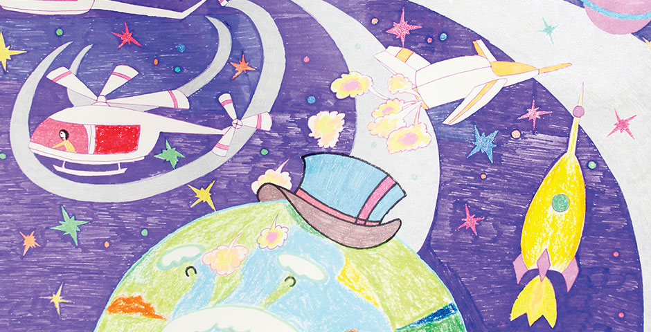 雅安地震災區(qū)孩子們的畫作